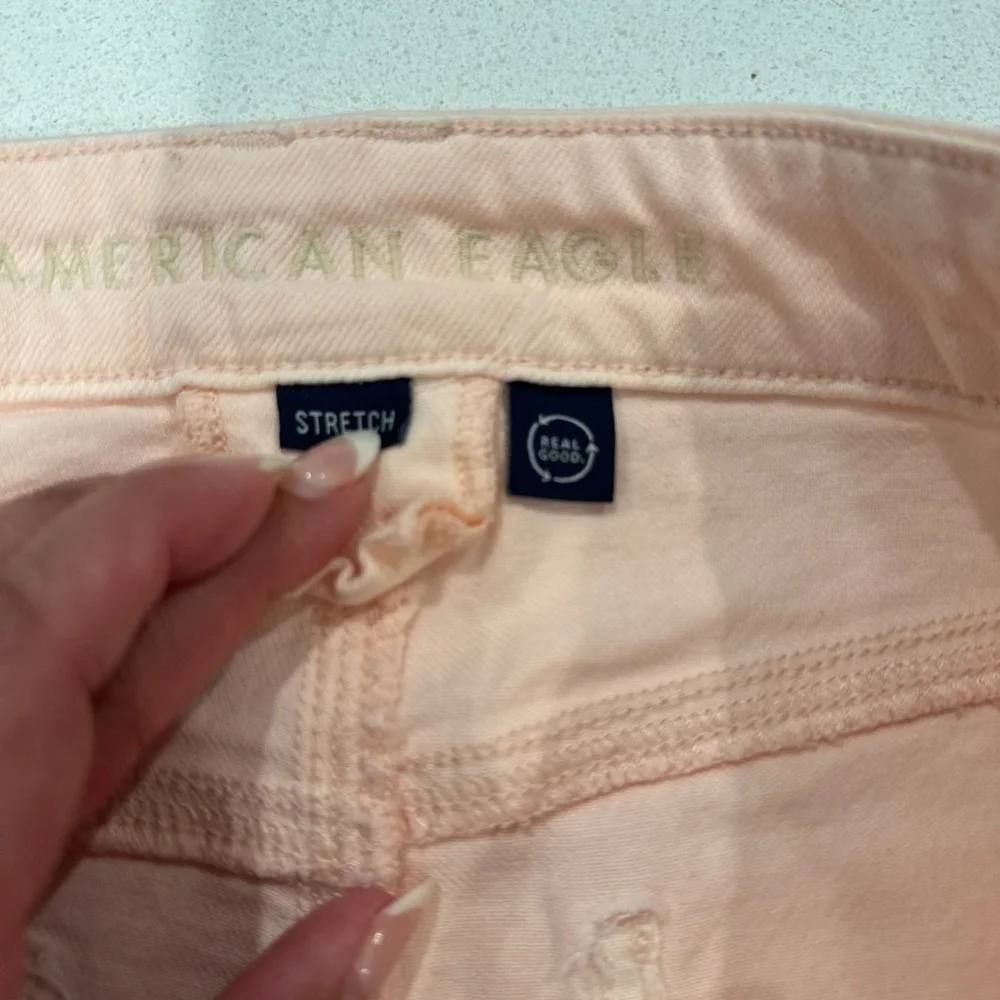 American Eagle Pink Wide-Leg Pants with Flowy Silhouette - Picture 3 of 4